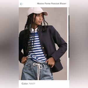 Maeve Peacoat Blazer by Anthropologie - NWT